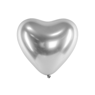 Hjärta Ballonger Metallic Silver
