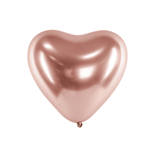 Hjärta Ballonger Metallic Roséguld