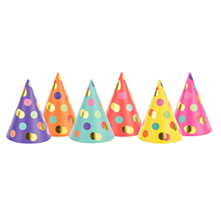 Prickiga Partyhattar Multifärgade