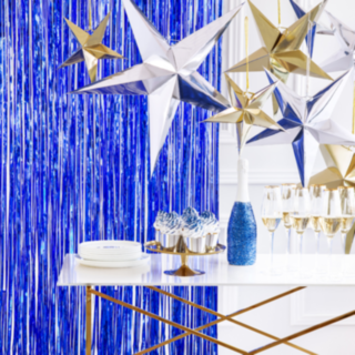 Glitterdraperi Blå