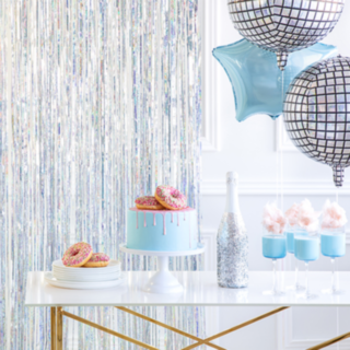 Glitterdraperi Holografiskt