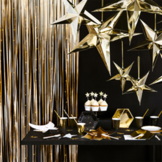 Glitterdraperi Guld