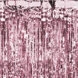 Glittergardin Roséguld