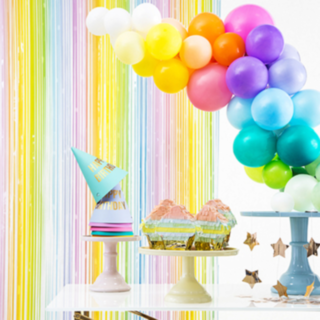 Glitterdraperi Multifärgat Pastell