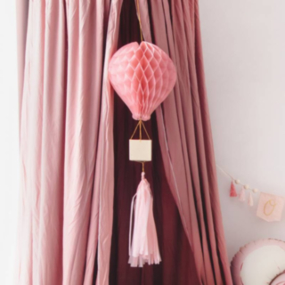 Luftballong Honeycomb Ljusrosa