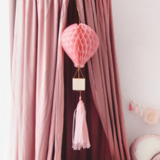 Luftballong Honeycomb Ljusrosa