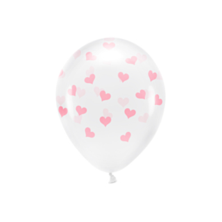 Basic Hjärtan Ballonger Rosa