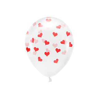 Basic Hjärtan Ballonger Röd