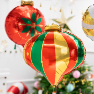 Folieballong Ovalt Juleornament