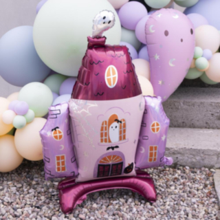 Spökhus Folieballong Rosa