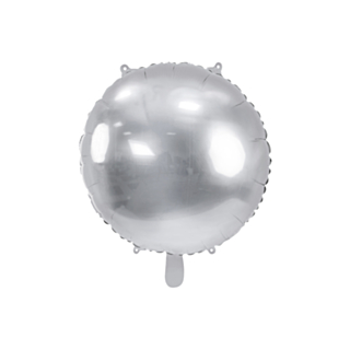 Rund Folieballong Metallisk Silver