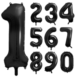 Stor Sifferballong Svart