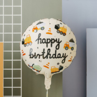 Byggarbetsplats Happy Birthday Folieballong