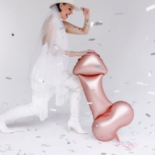 Penis Folieballong Rosaguld
