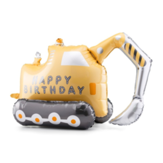 Grävskopa Happy Birthday Folieballong