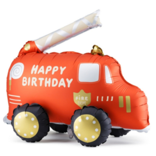 Brandbil Happy Birthday Folieballong