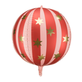 Stjärna Cirkus Folieballong Röd