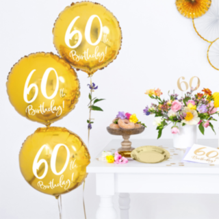 60 År Folieballong Guld