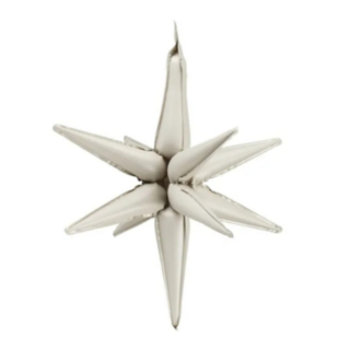 Stjärna 3D Folieballong Beige