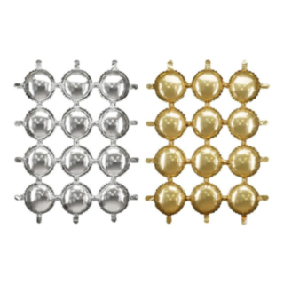 Rund Folieballong Bakgrund Guld/Silver