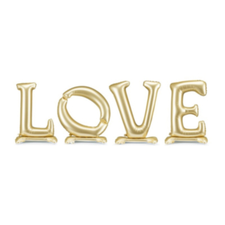LOVE Stående Folieballonger Guld