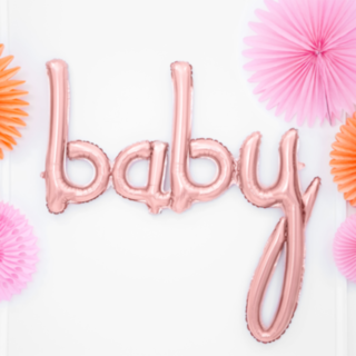 Baby Folieballong Roséguld
