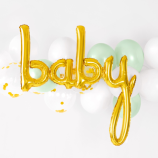 Baby Folieballong Guld