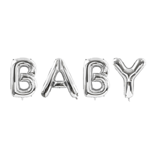 Baby Folieballonger Silver