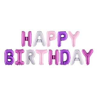 Happy Birthday Folieballonger Multifärgade