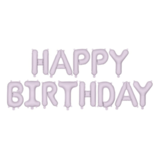 Happy Birthday Folieballonger Lila
