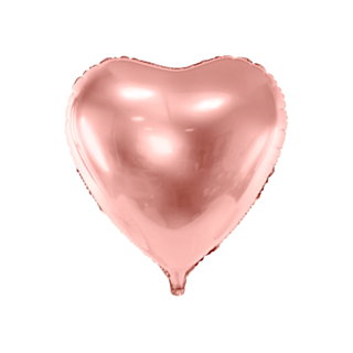 Hjärta Stor Folieballong Roséguld