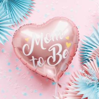 Hjärta Mom To Be Folieballong Ljusrosa