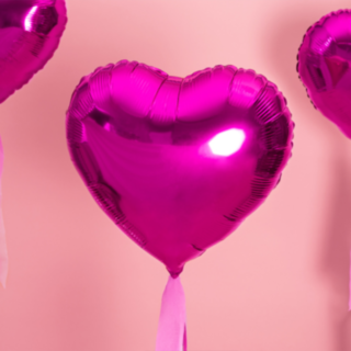 Hjärta Folieballong Cerise