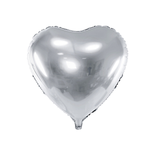 Hjärta Folieballong Silver
