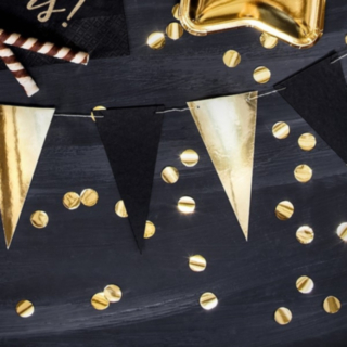 Vimpelgirlang Svart/Guld