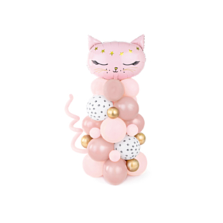 Katt Ballongfigur Rosa
