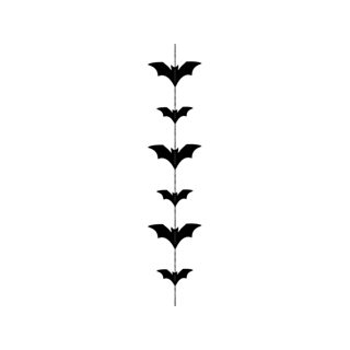 Halloweengirlang Svarta Fladdermöss