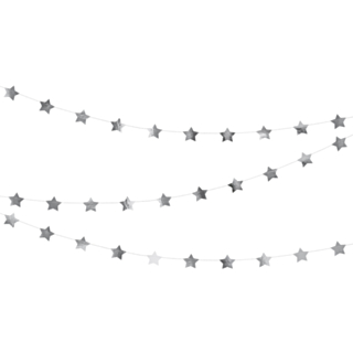 Stjärna Girlang Silver