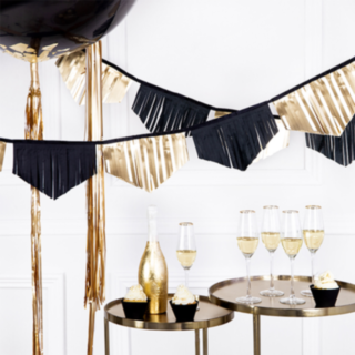 Fransgirlang Svart/Guld