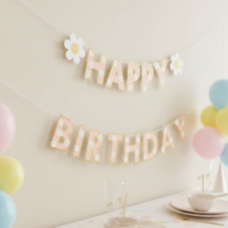 Happy Birthday Prästkrage Girlang
