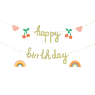 Happy Birthday Regnbåge Girlang