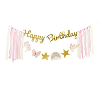 Happy Birthday Enhörning Girlang
