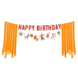 Cirkus Happy Birthday Banderoll