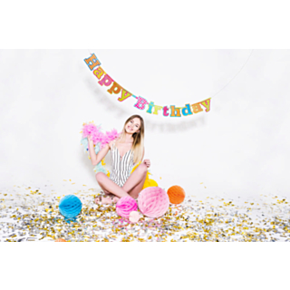 Happy Birthday Girlang Multifärgad