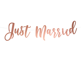Just Married Girlang Roséguld