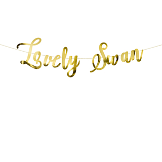 Lovely Swan Girlang Guld