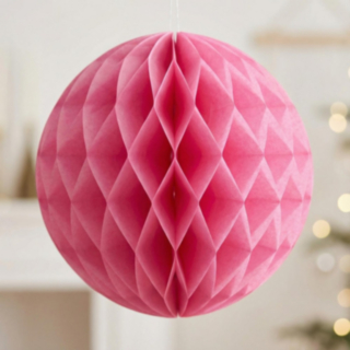 Honeycomb Pappersboll Rosa