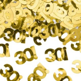 30 År Konfetti Guld