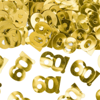 60 År Konfetti Guld