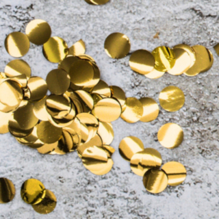 Rund Konfetti Guld